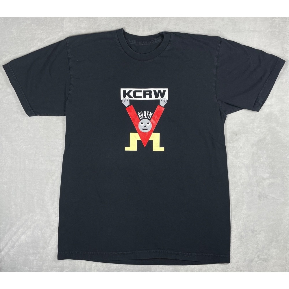 KCRW 89.9 FM Graphic T Shirt Men Medium Black Radio Station Tee Los Angeles